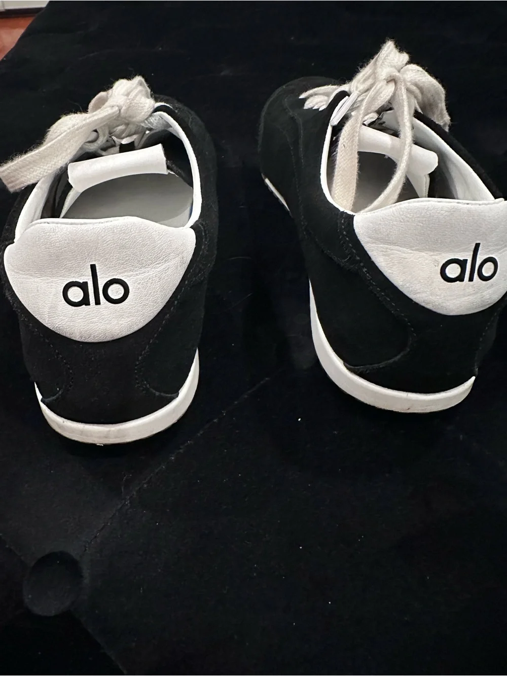 ALO Yoga Black and White Kids Low-Top Sneakers